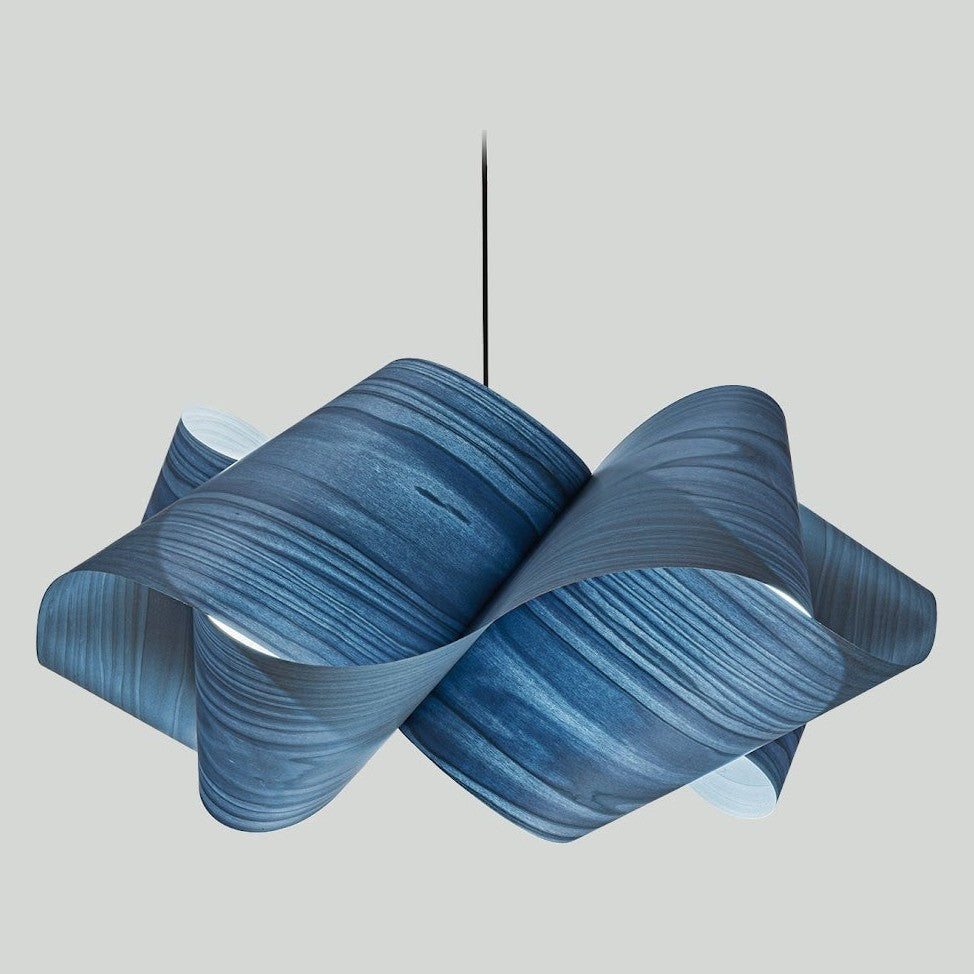 LZF Swirl Pendelleuchte – Furnier Blau