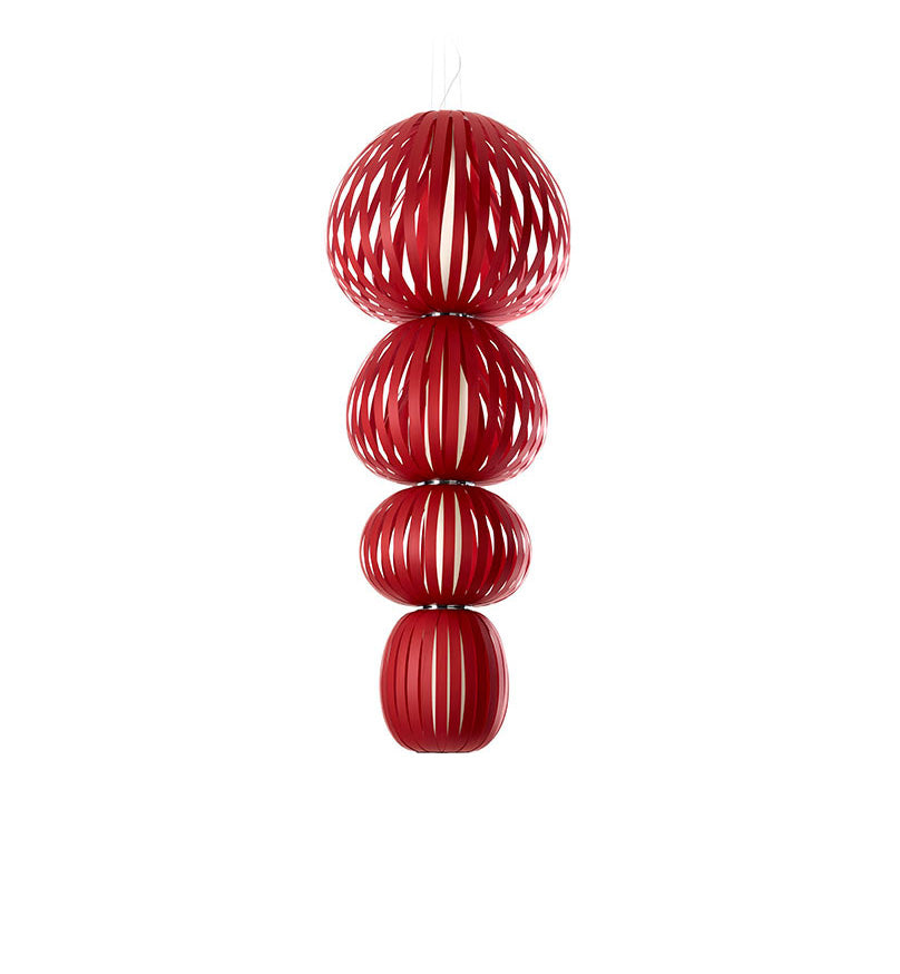 LZF Totem Pendelleuchte – Furnier Rot