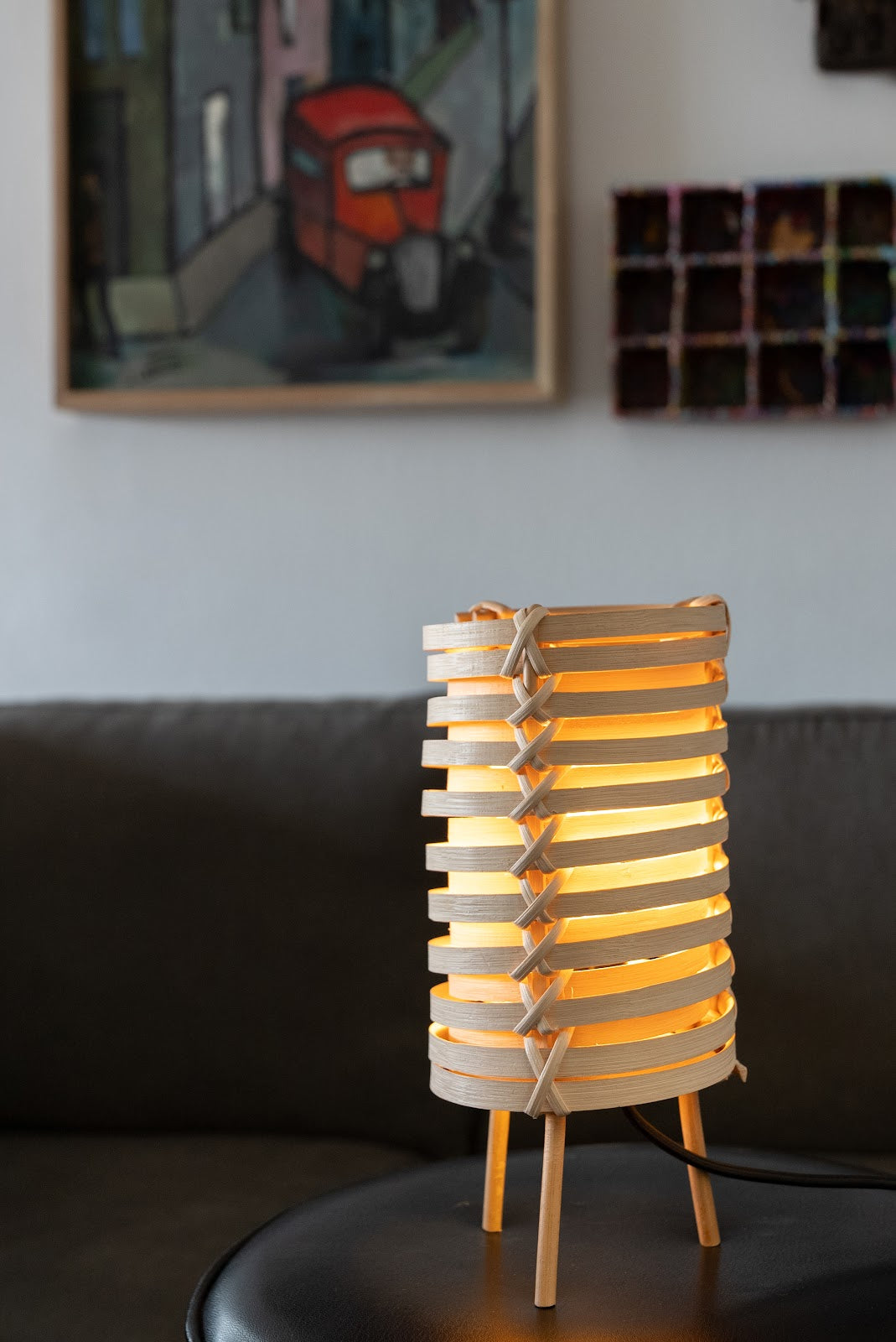 JUNCO Tischleuchte mini — Rattan, E14 – Produktansicht 10