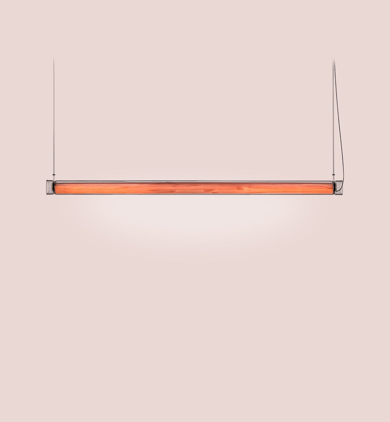LZF Estela Horizontal Pendelleuchte – Furnier Zartrosa