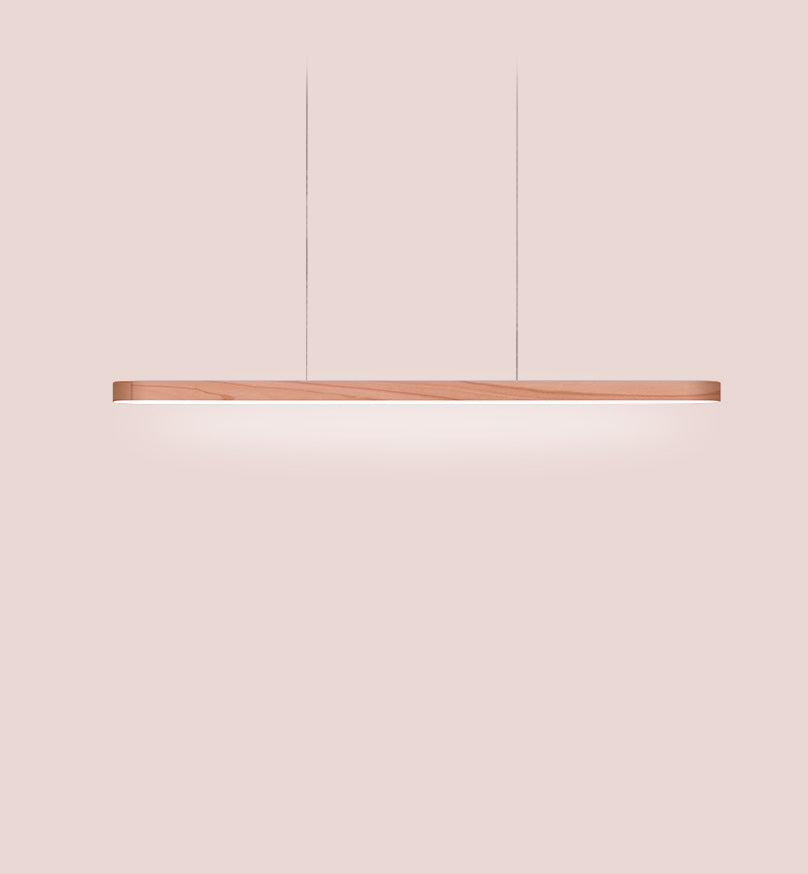 LZF I-Line Pendelleuchte – Furnier Zartrosa