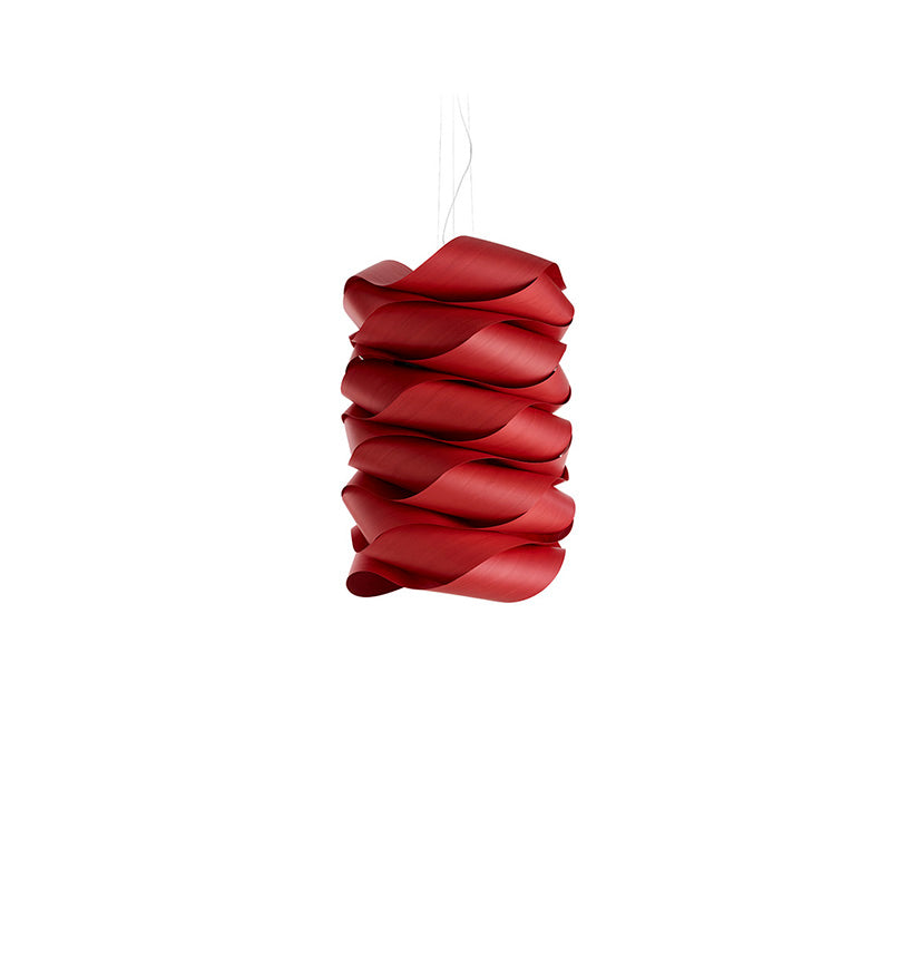 LZF Link Chain Pendelleuchte – Furnier Rot