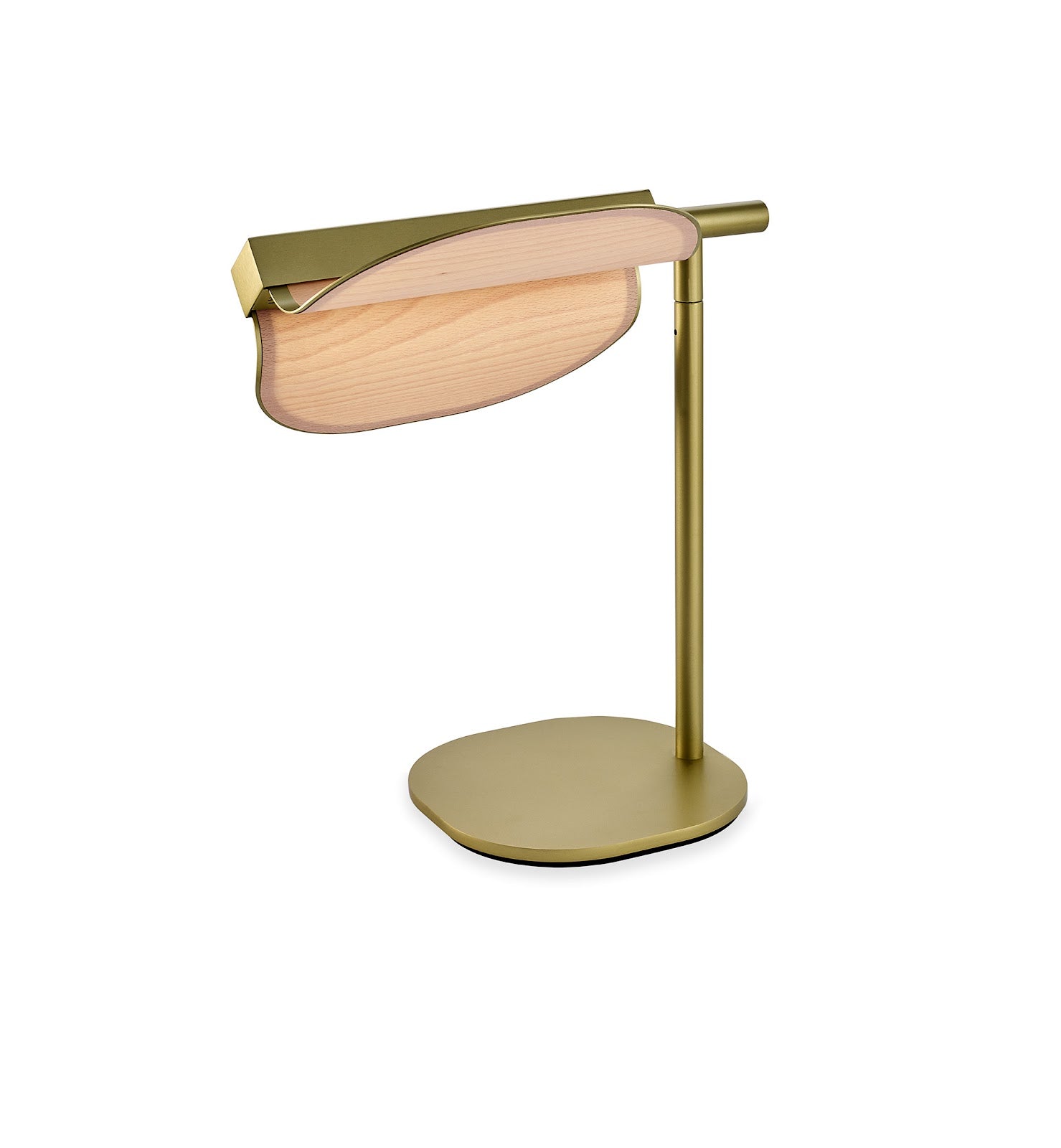 LZF Omma Tischleuchte – Furnier Buche natur, Gold