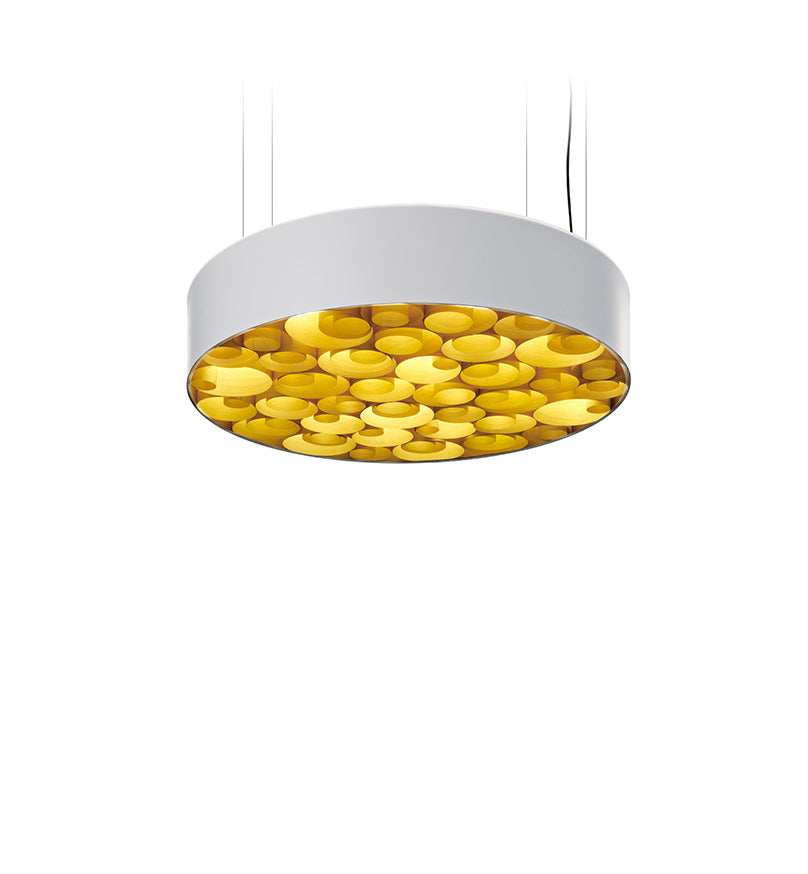 LZF Spiro Pendelleuchte – Furnier Gelb