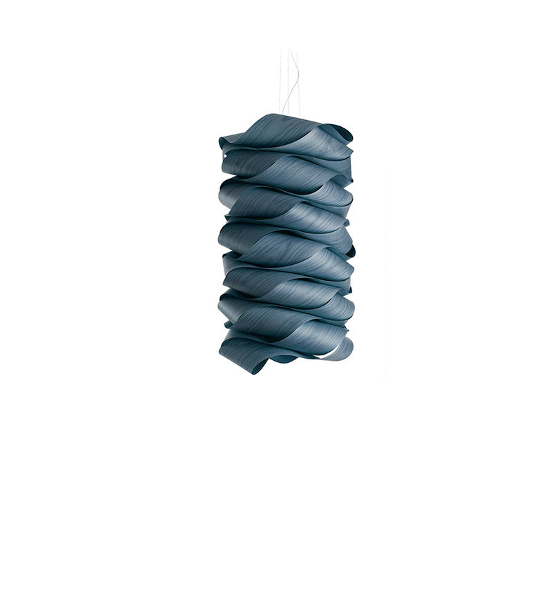LZF Link Chain Pendelleuchte – Furnier Blau
