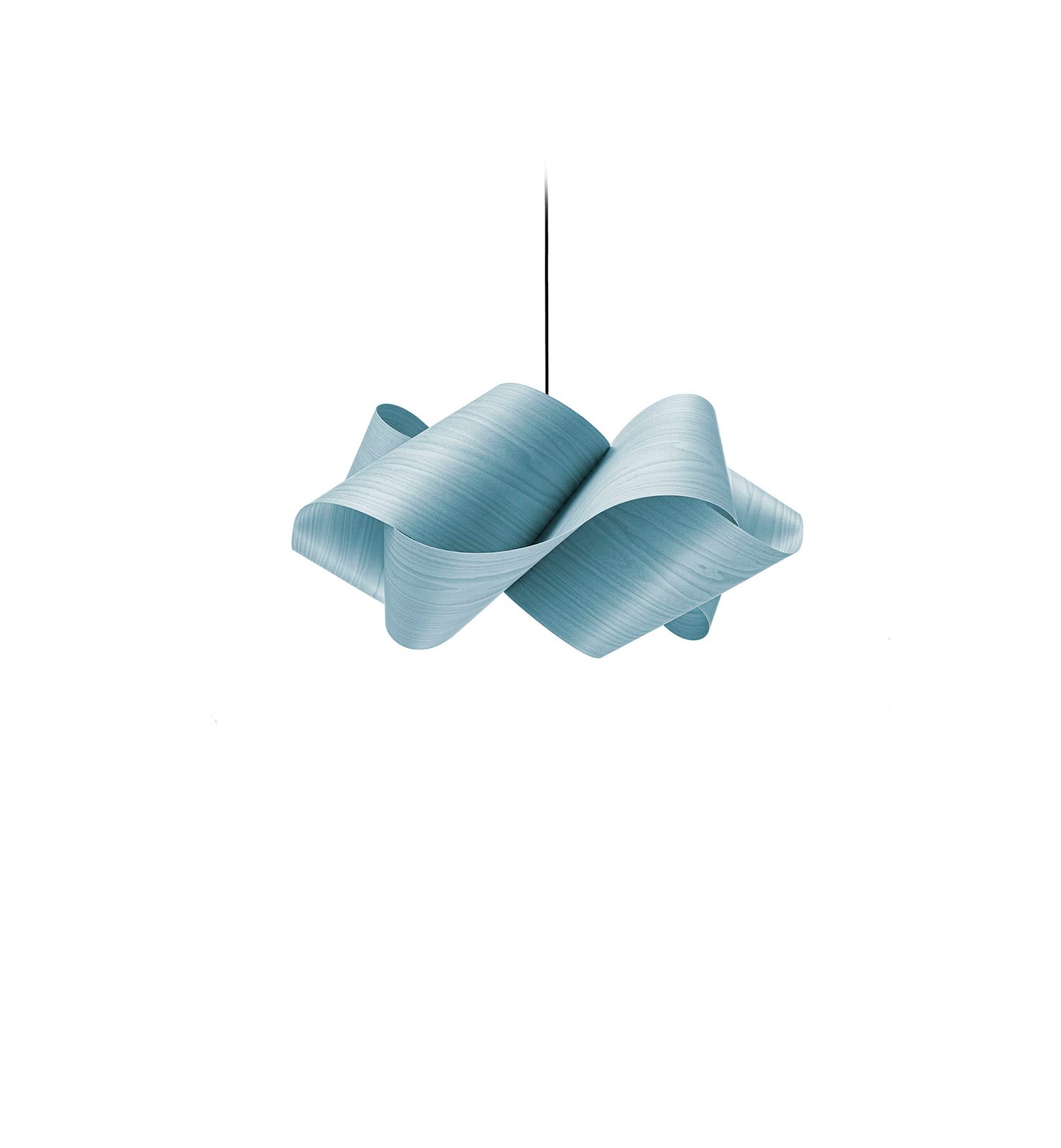 LZF Swirl Pendelleuchte – Furnier Meeresblau