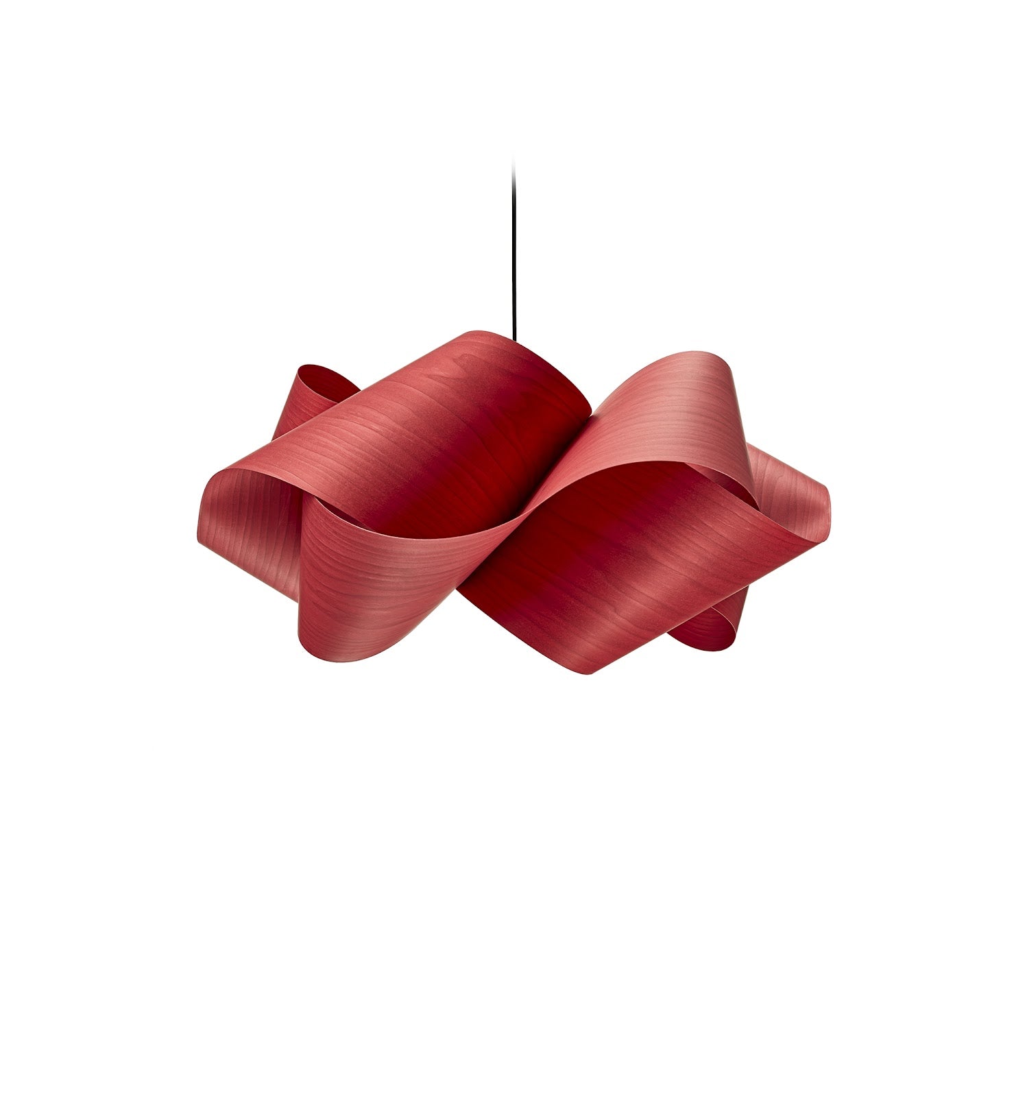 LZF Swirl Pendelleuchte – Furnier Rot