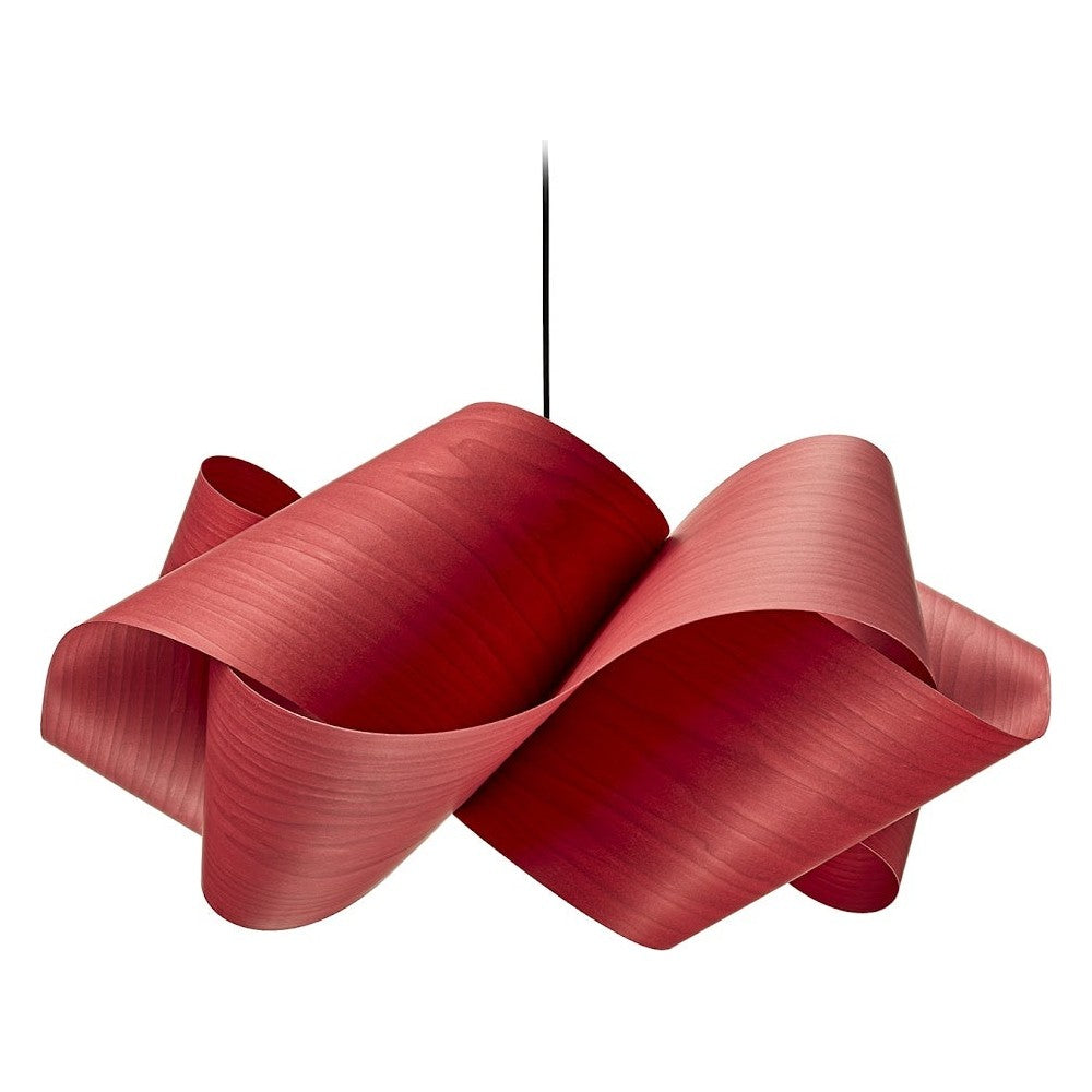 LZF Swirl Pendelleuchte – Furnier Rot
