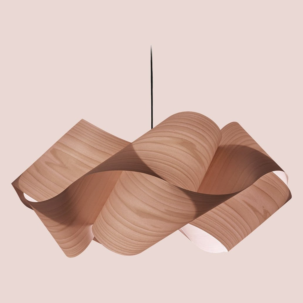 LZF Swirl Pendelleuchte – Furnier Zartrosa