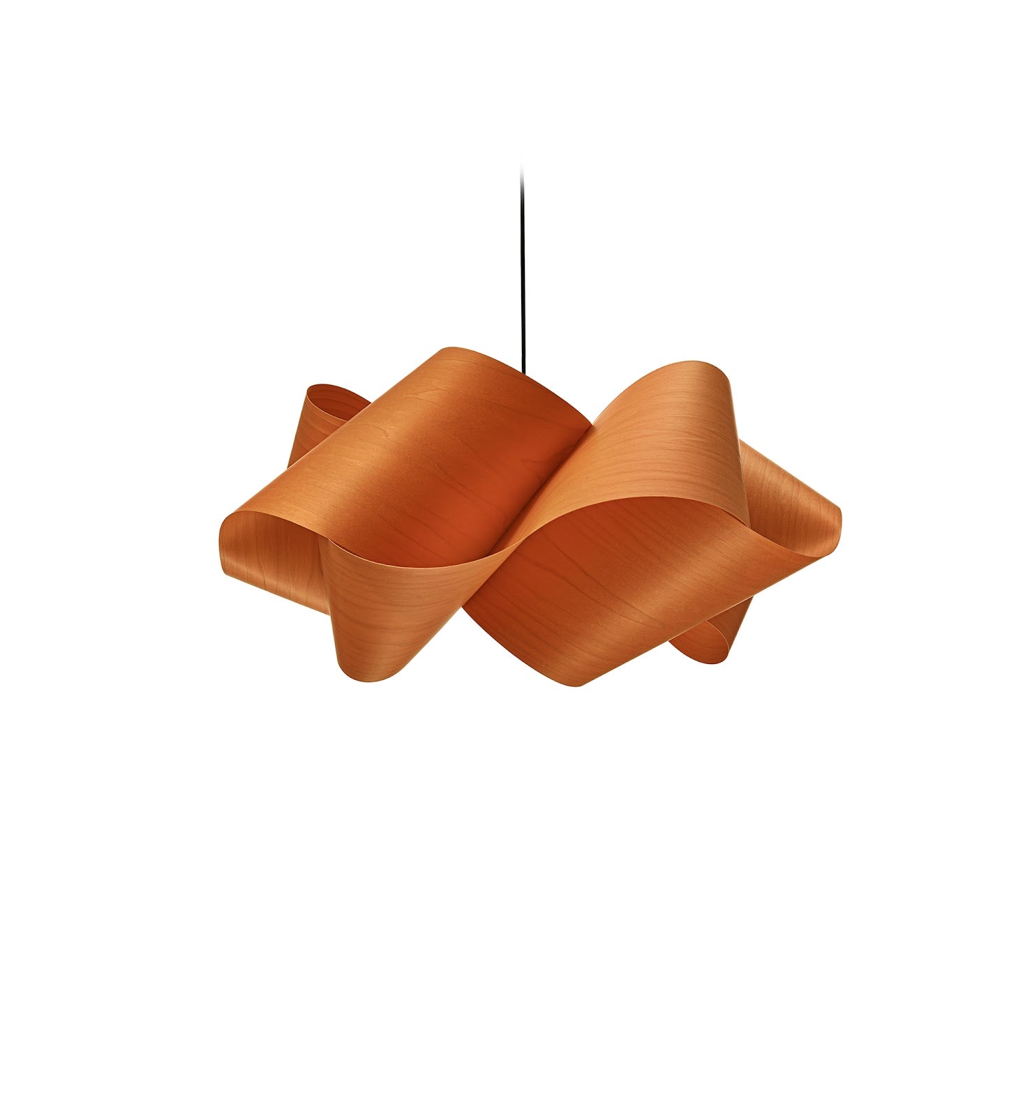 LZF Swirl Pendelleuchte – Furnier Orange