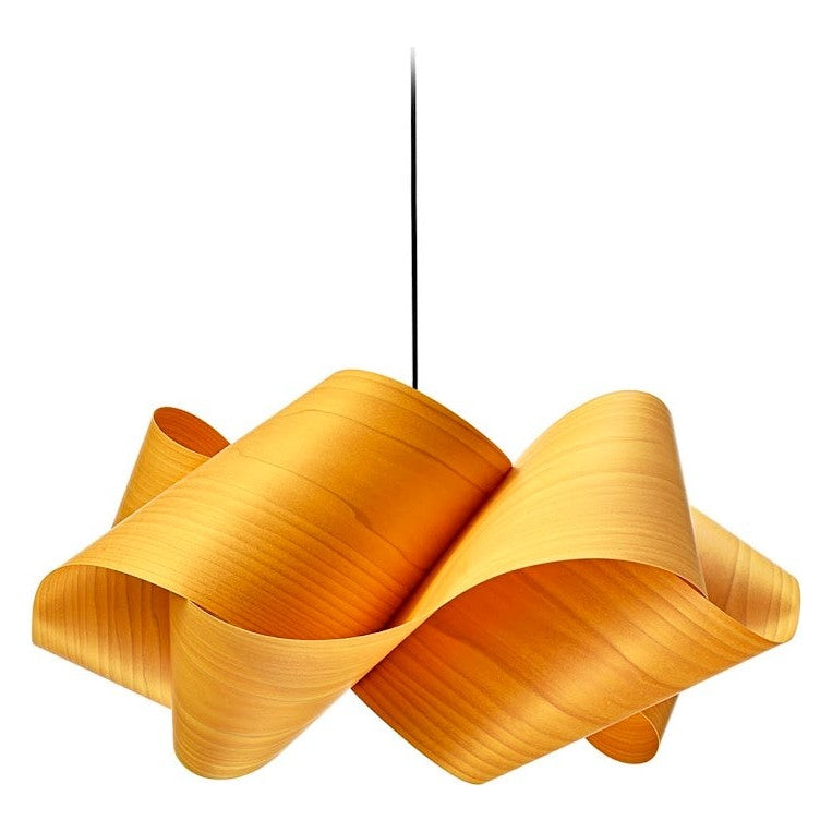 LZF Swirl Pendelleuchte – Furnier Gelb