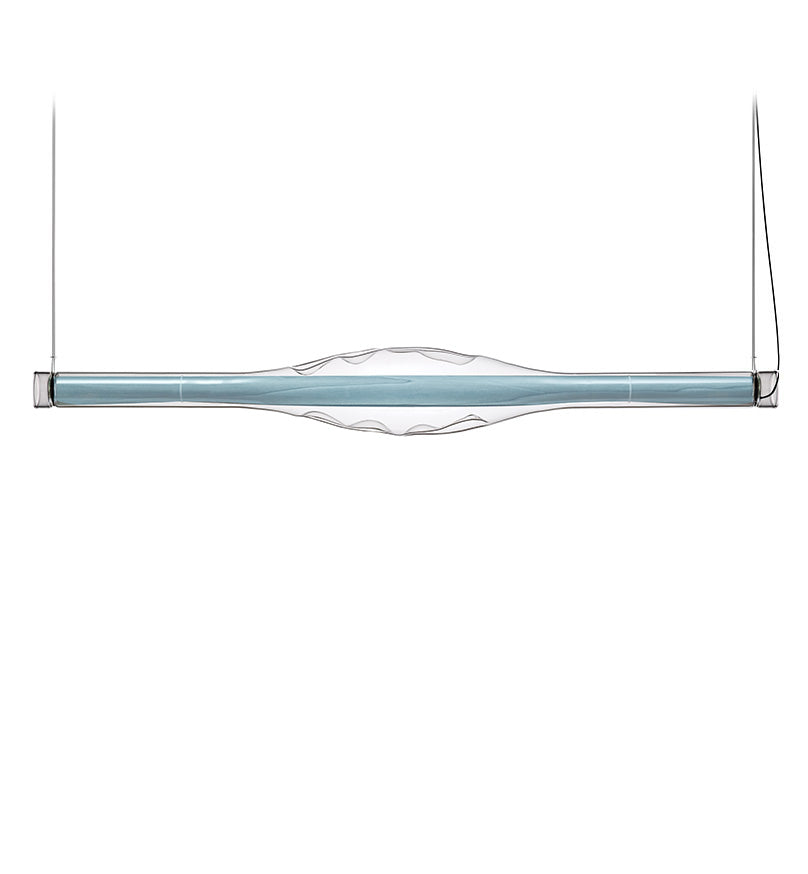 LZF Dune Horizontal Pendelleuchte – Furnier Meeresblau
