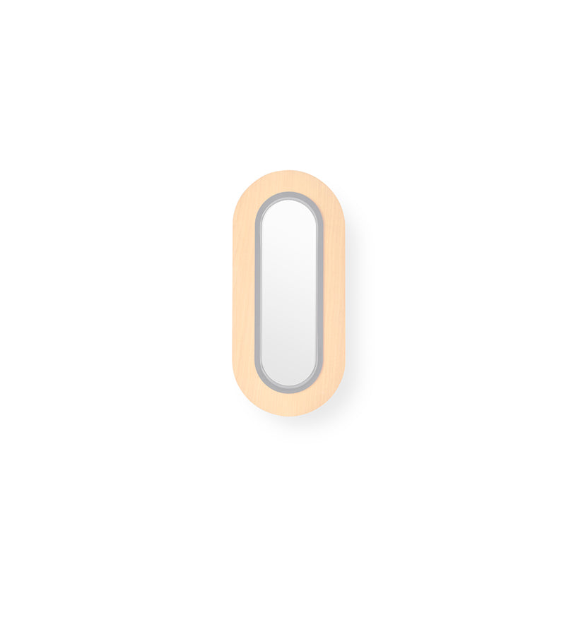 LZF Lens Oval Wandleuchte – Furnier Orange, Schwarz