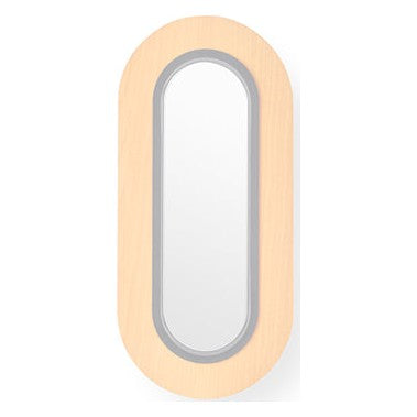 LZF Lens Oval Wandleuchte – Furnier Orange, Schwarz
