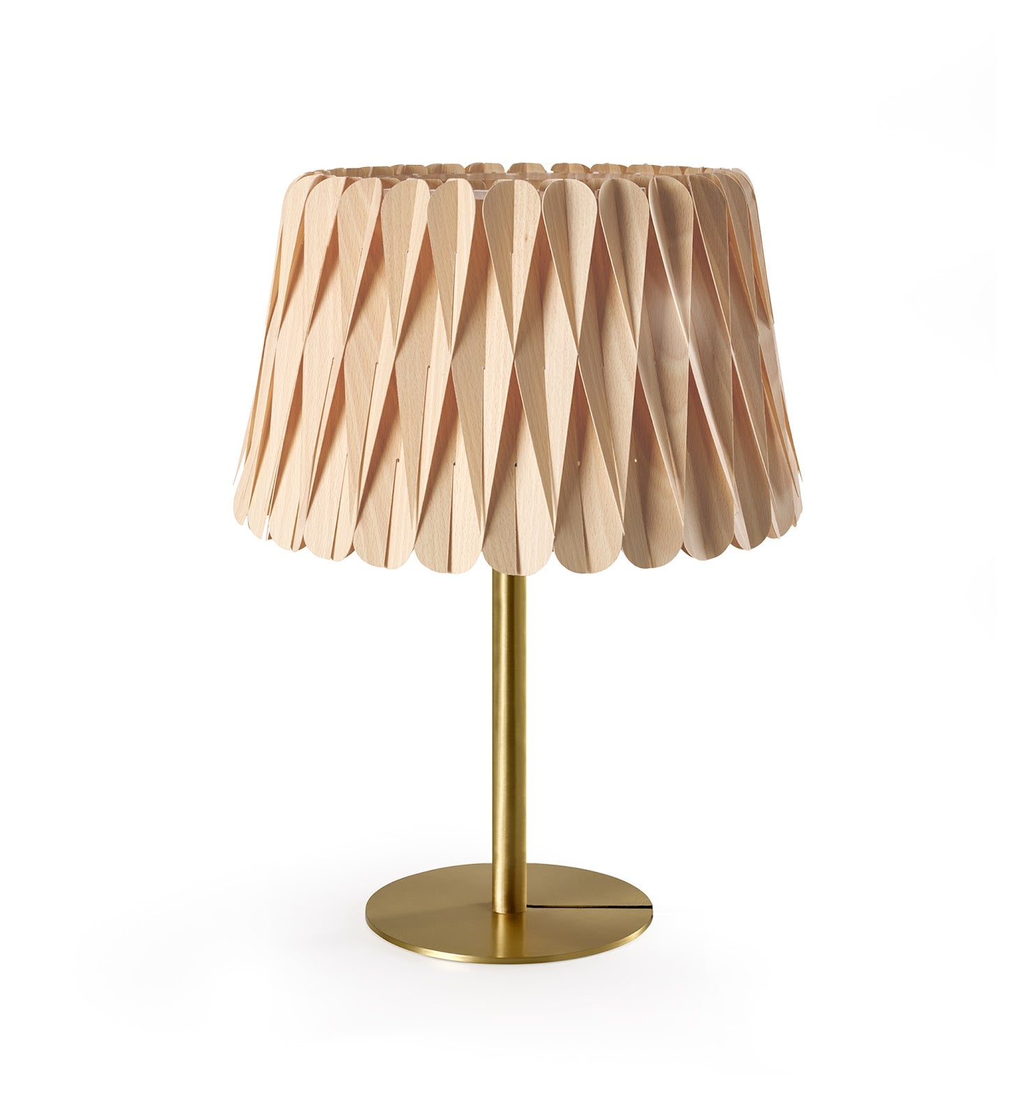 LZF Lola Tischleuchte – Furnier Buche natur, Gold