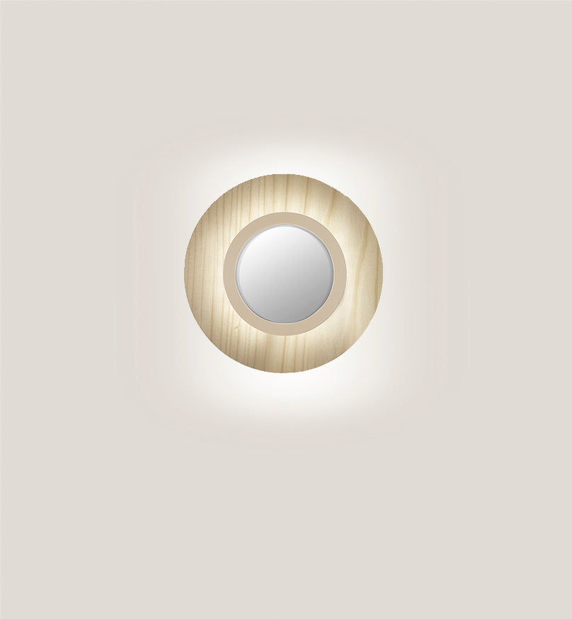 LZF Lens Circular Wandleuchte – Furnier Elfenbeinweiß, Elfenbein
