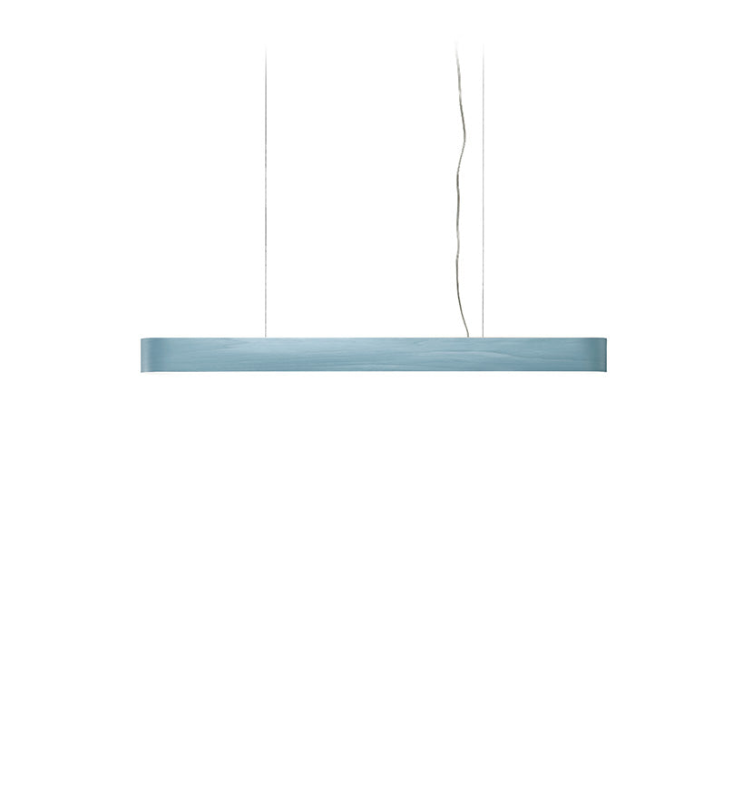 LZF I-Club Slim Pendelleuchte – Furnier Meeresblau