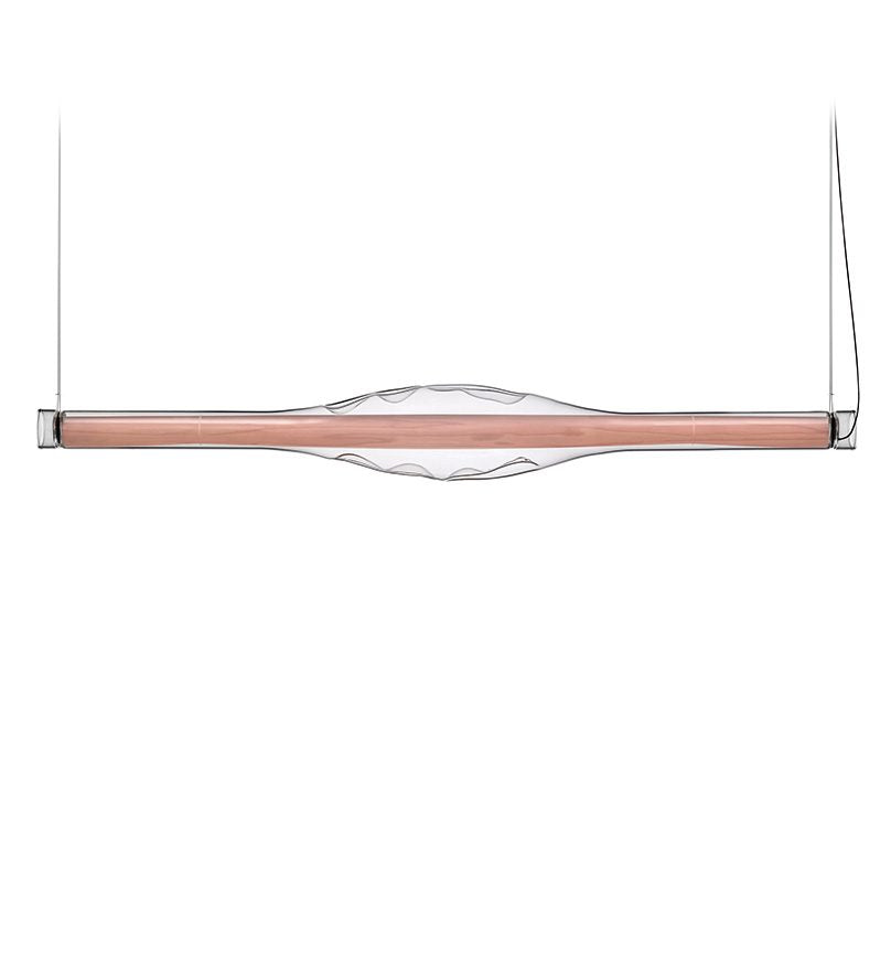 LZF Dune Horizontal Pendelleuchte – Furnier Zartrosa