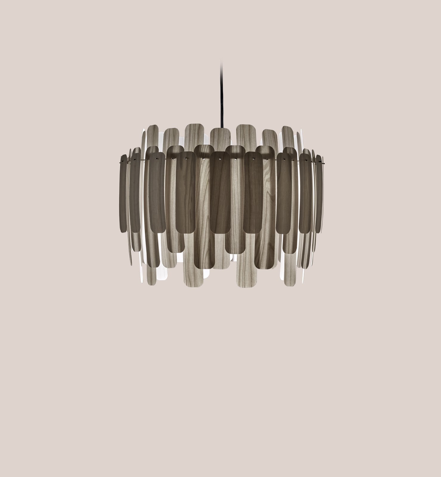 LZF Maruja Pendelleuchte – Furnier Grau