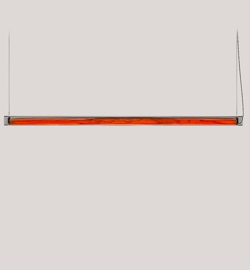 LZF Estela Horizontal Pendelleuchte – Furnier Kirsche natur