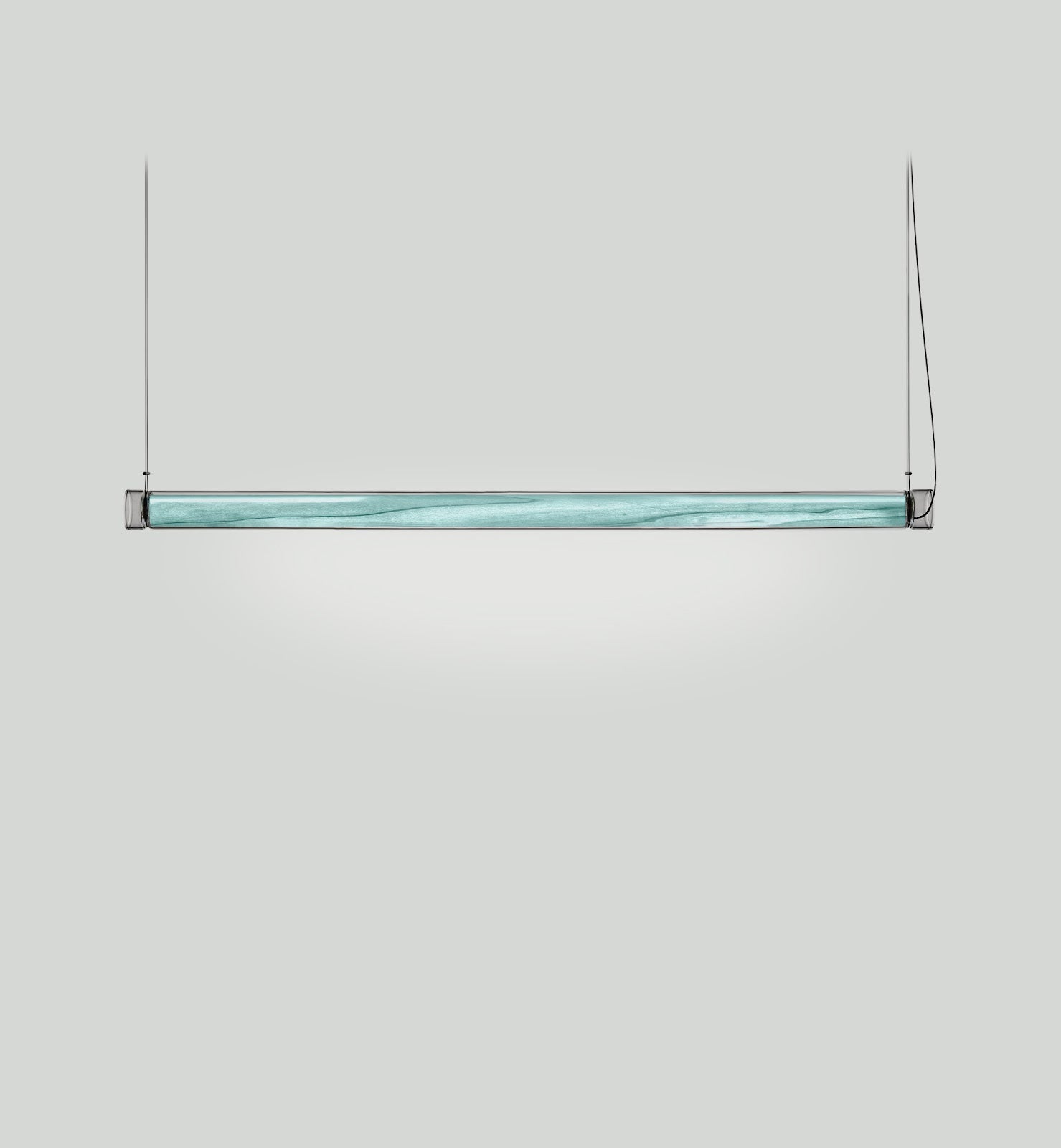 LZF Estela Horizontal Pendelleuchte – Furnier Meeresblau