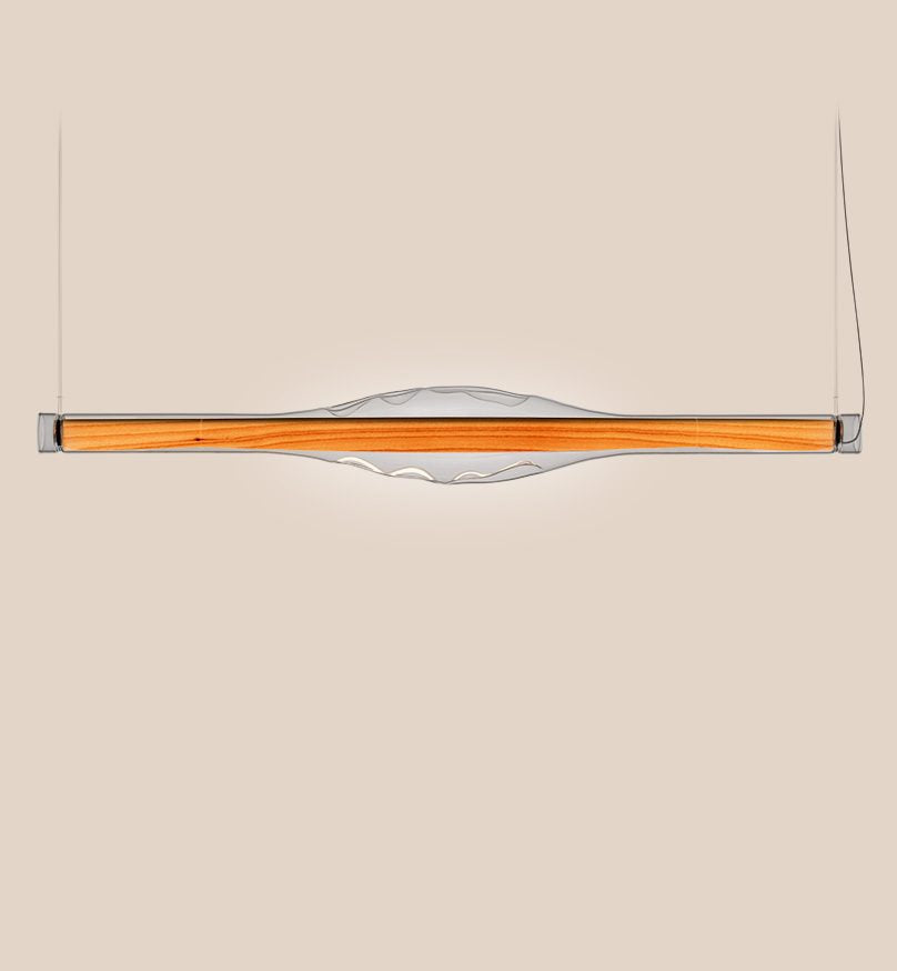 LZF Dune Horizontal Pendelleuchte – Furnier Buche natur