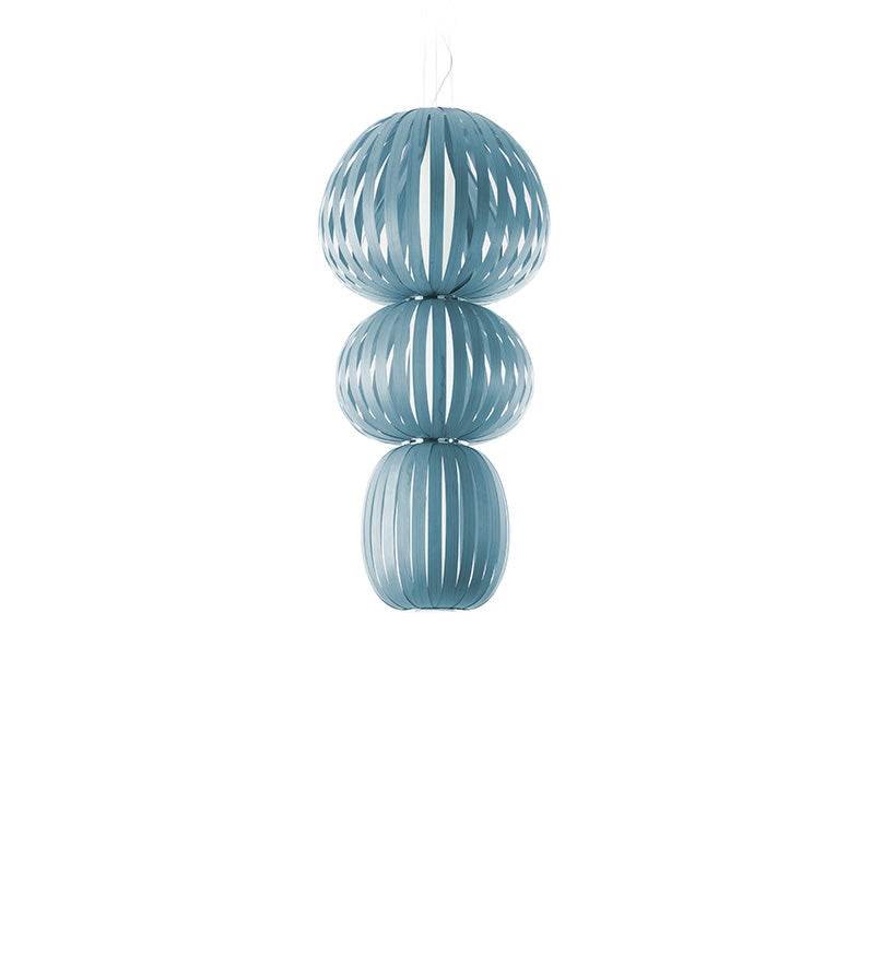 LZF Totem Pendelleuchte – Furnier Meeresblau
