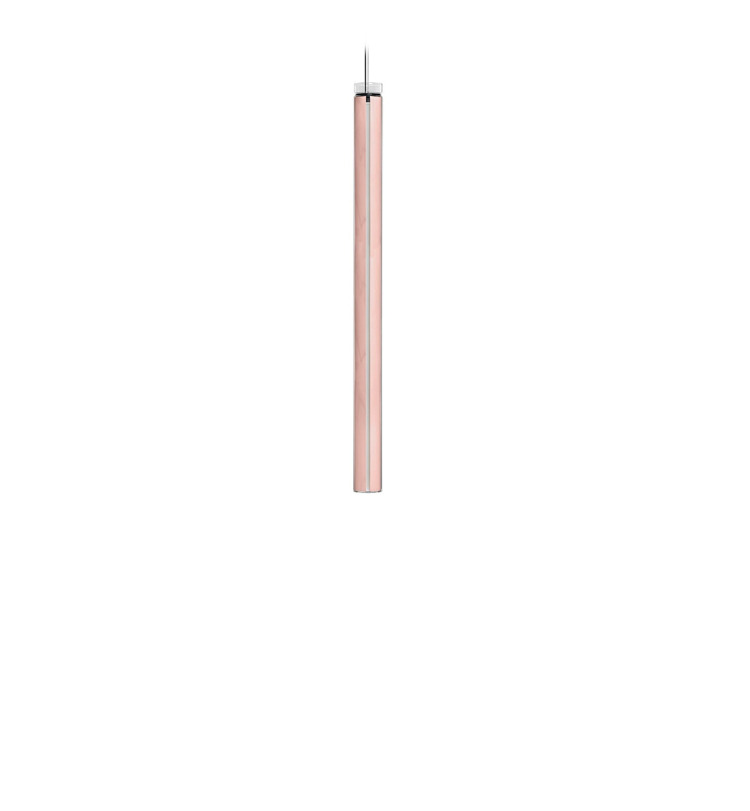 LZF Estela Vertical Pendelleuchte – Furnier Zartrosa