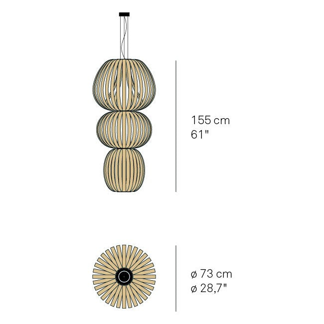 LZF Totem Pendelleuchte – Maßzeichnung