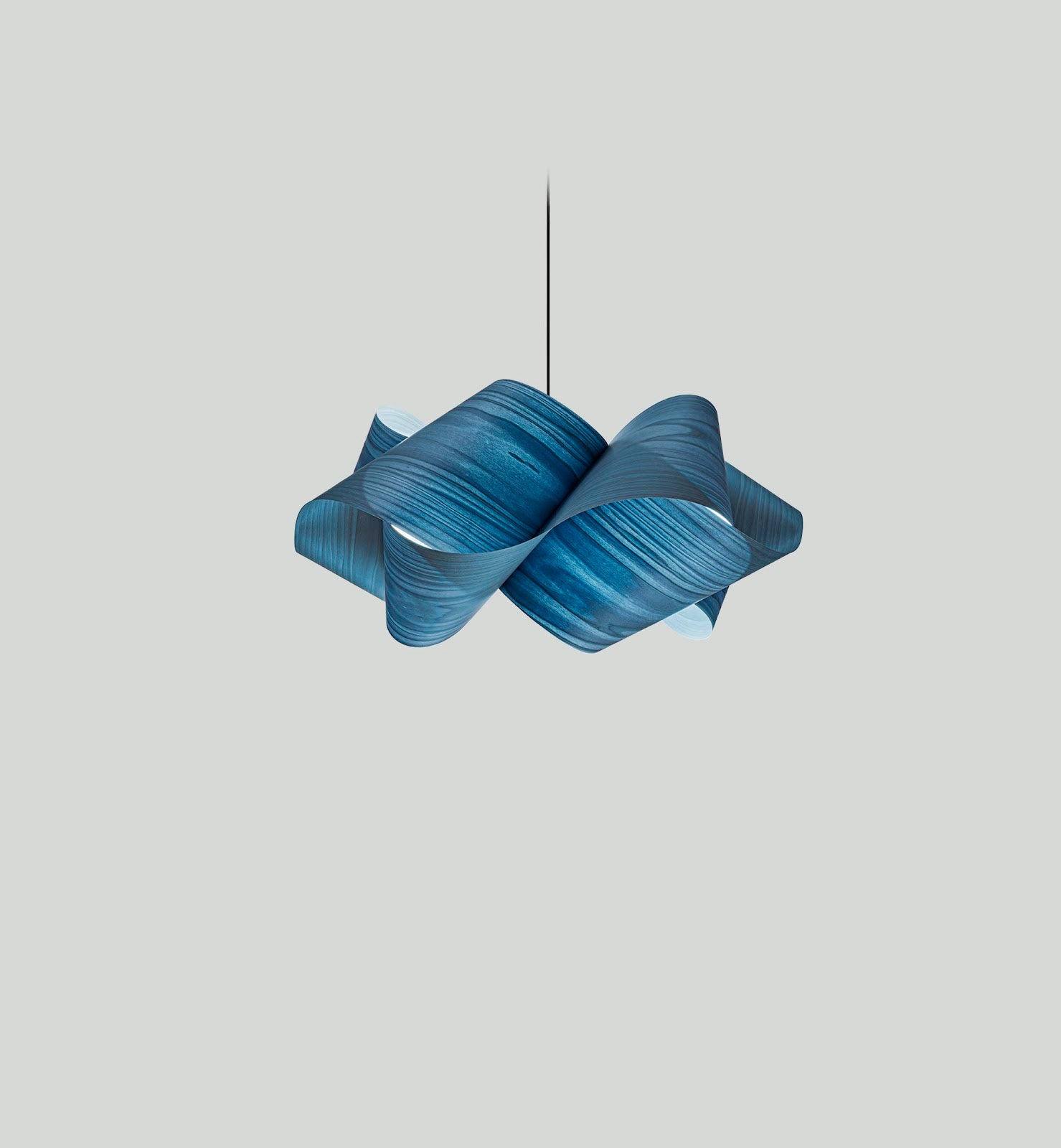 LZF Swirl Pendelleuchte – Furnier Blau
