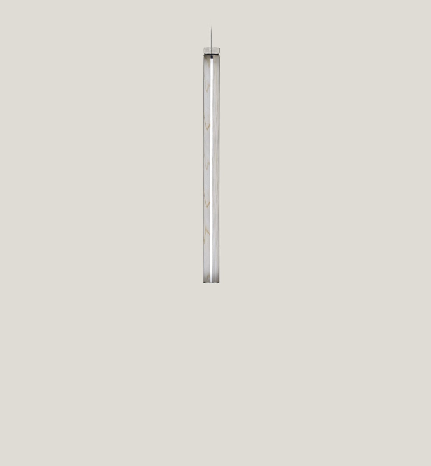 LZF Estela Vertical Pendelleuchte – Furnier Elfenbeinweiß