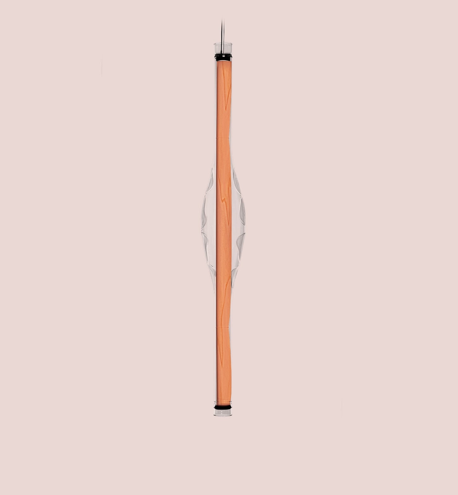 LZF Dune Vertical Pendelleuchte – Furnier Zartrosa