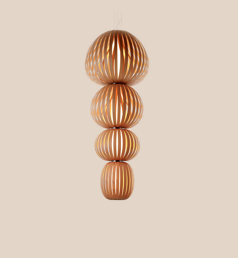 LZF Totem Pendelleuchte – Furnier Buche natur