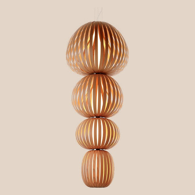 LZF Totem Pendelleuchte – Furnier Buche natur