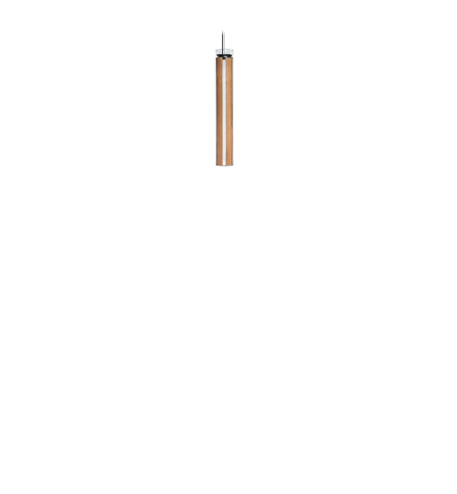 LZF Estela Vertical Pendelleuchte – Furnier Kirsche natur