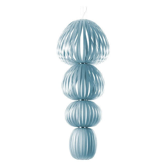 LZF Totem Pendelleuchte – Furnier Meeresblau