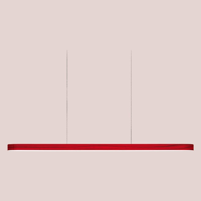 LZF I-Line Pendelleuchte – Furnier Rot