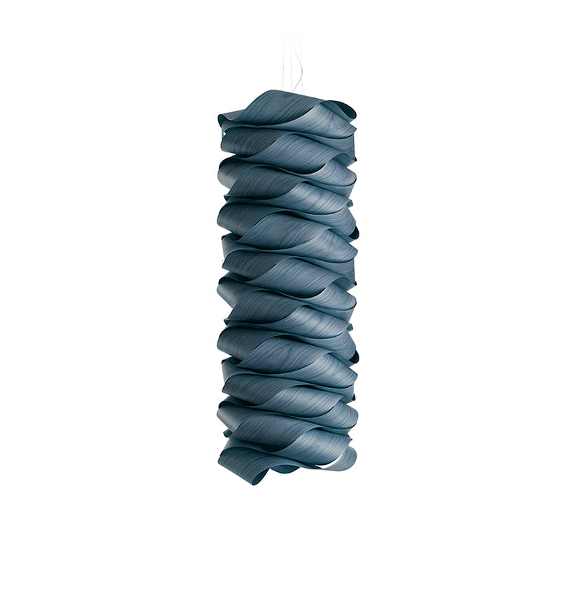 LZF Link Chain Pendelleuchte – Furnier Blau