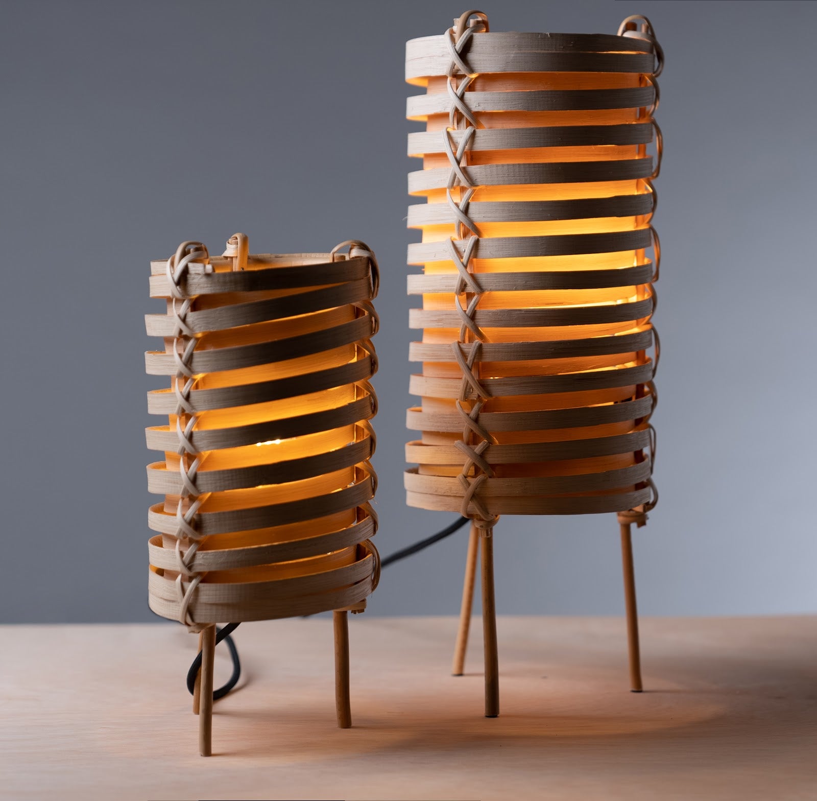 JUNCO Tischleuchte mini — Rattan, E14 – Produktansicht 4