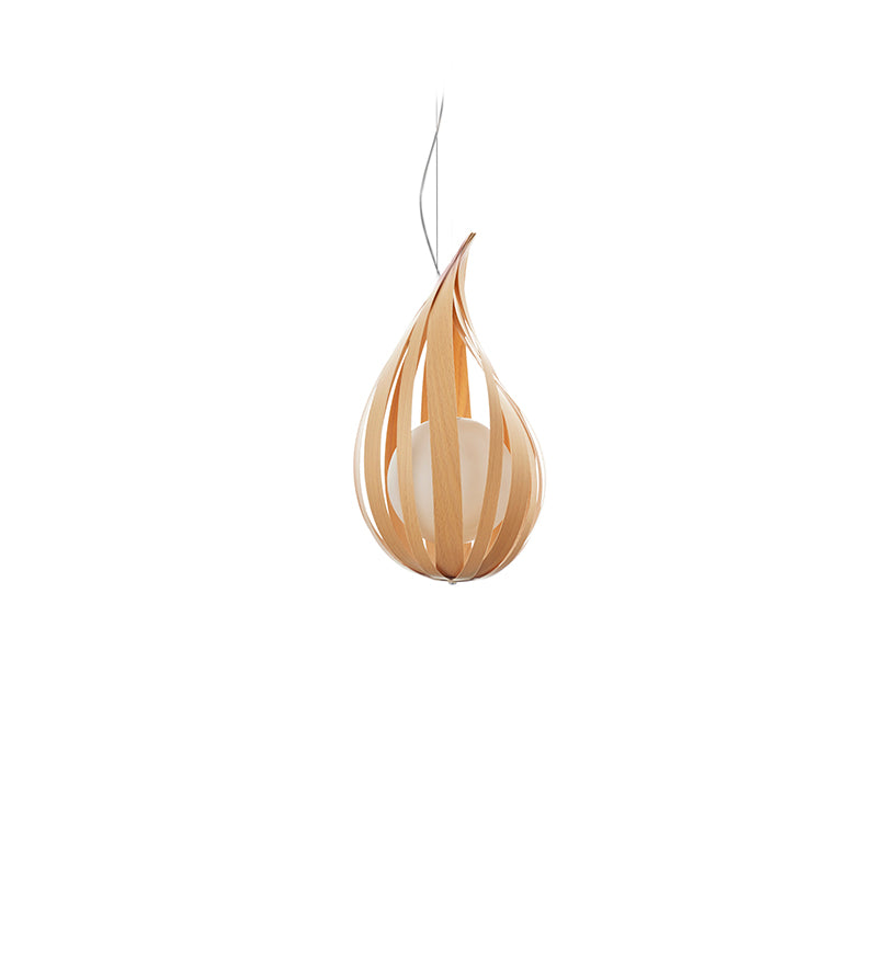 LZF Raindrop Pendelleuchte – Furnier Buche natur