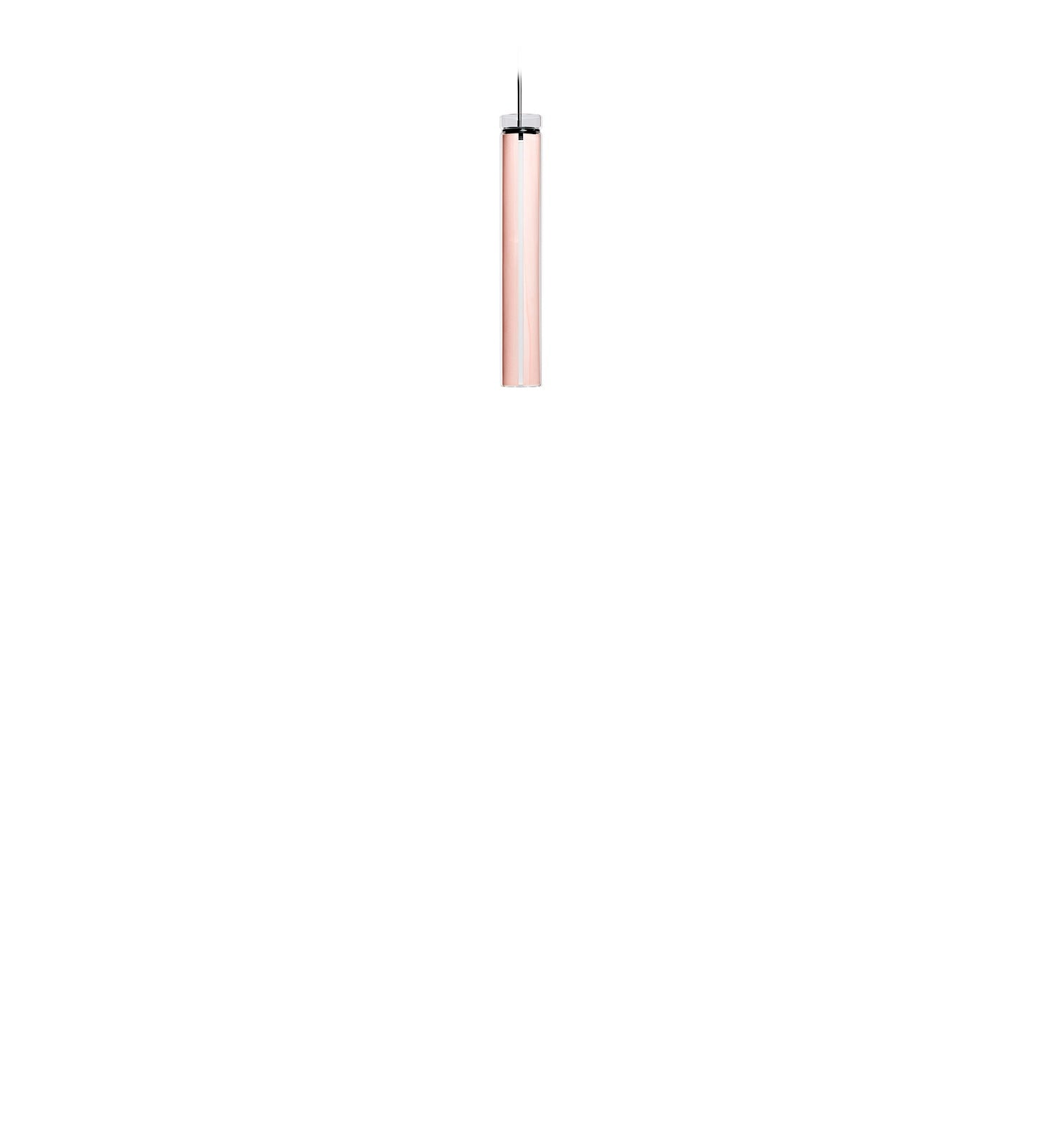 LZF Estela Vertical Pendelleuchte – Furnier Zartrosa