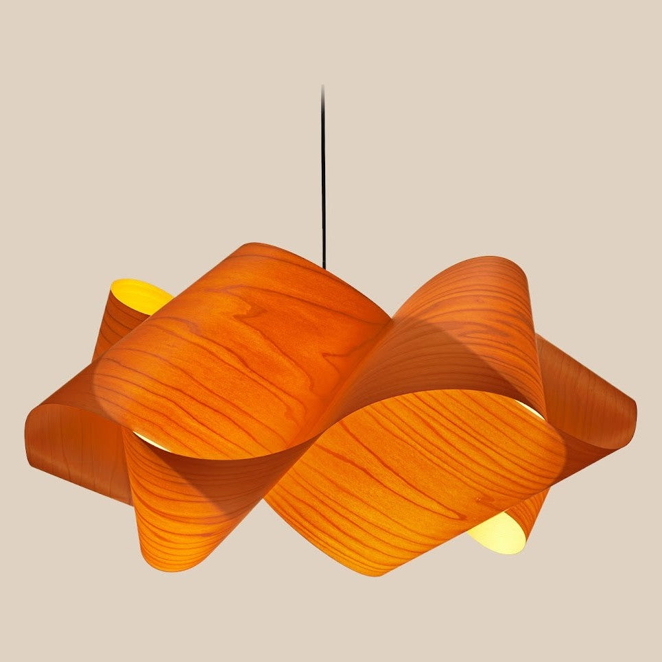 LZF Swirl Pendelleuchte – Furnier Orange