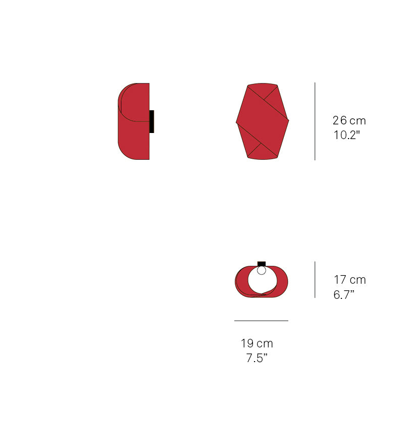LZF Orbit Wandleuchte – Maßzeichnung