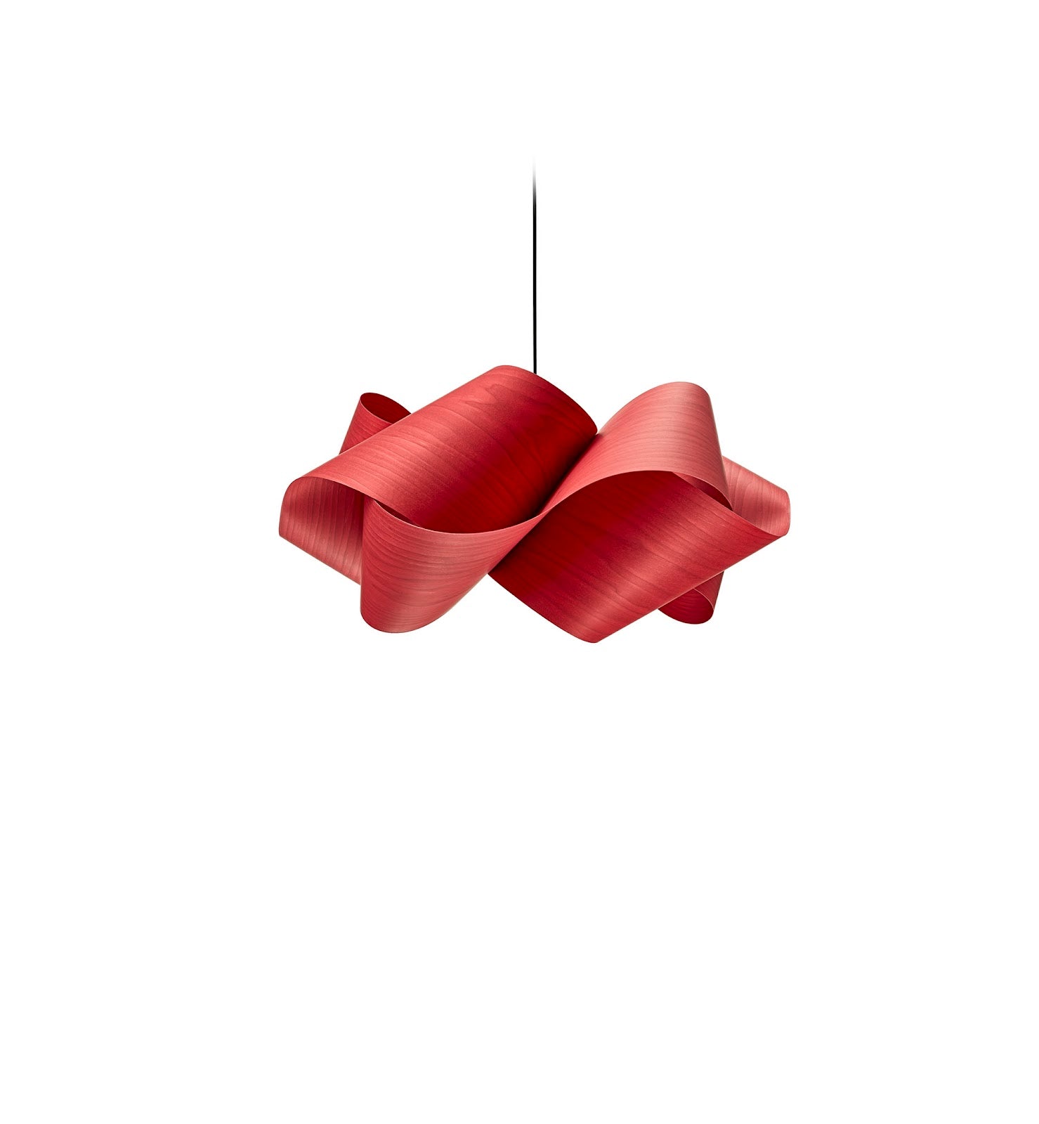 LZF Swirl Pendelleuchte – Furnier Rot