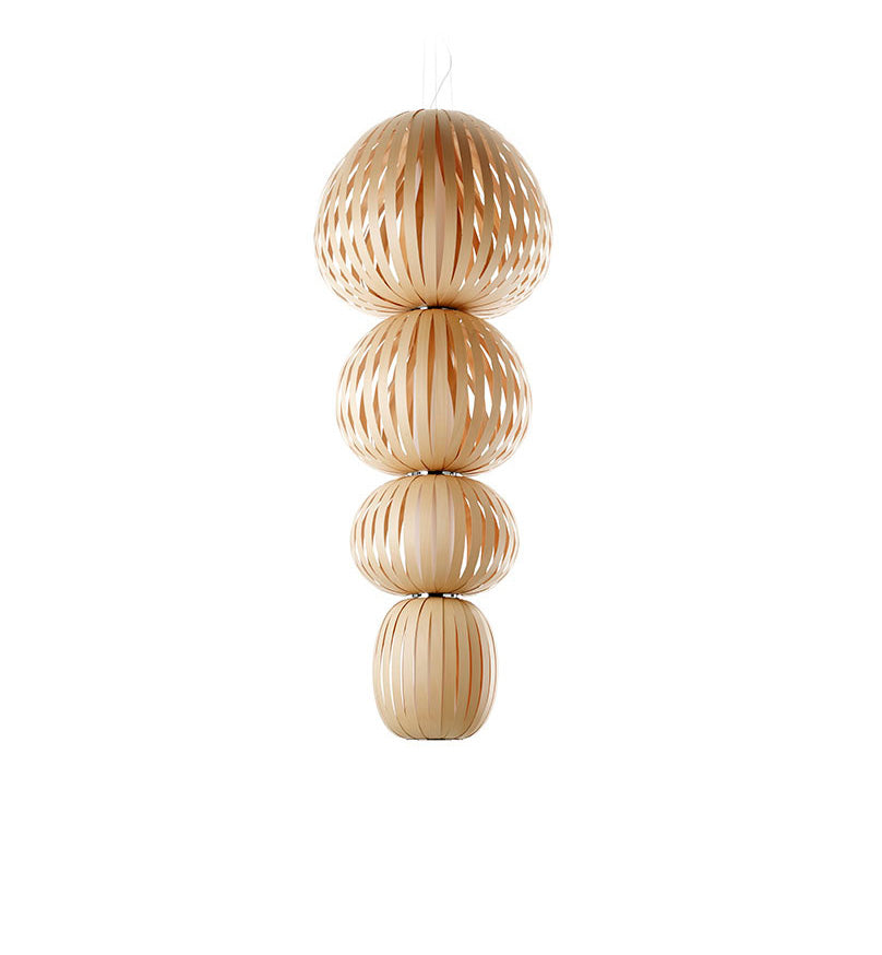 LZF Totem Pendelleuchte – Furnier Buche natur
