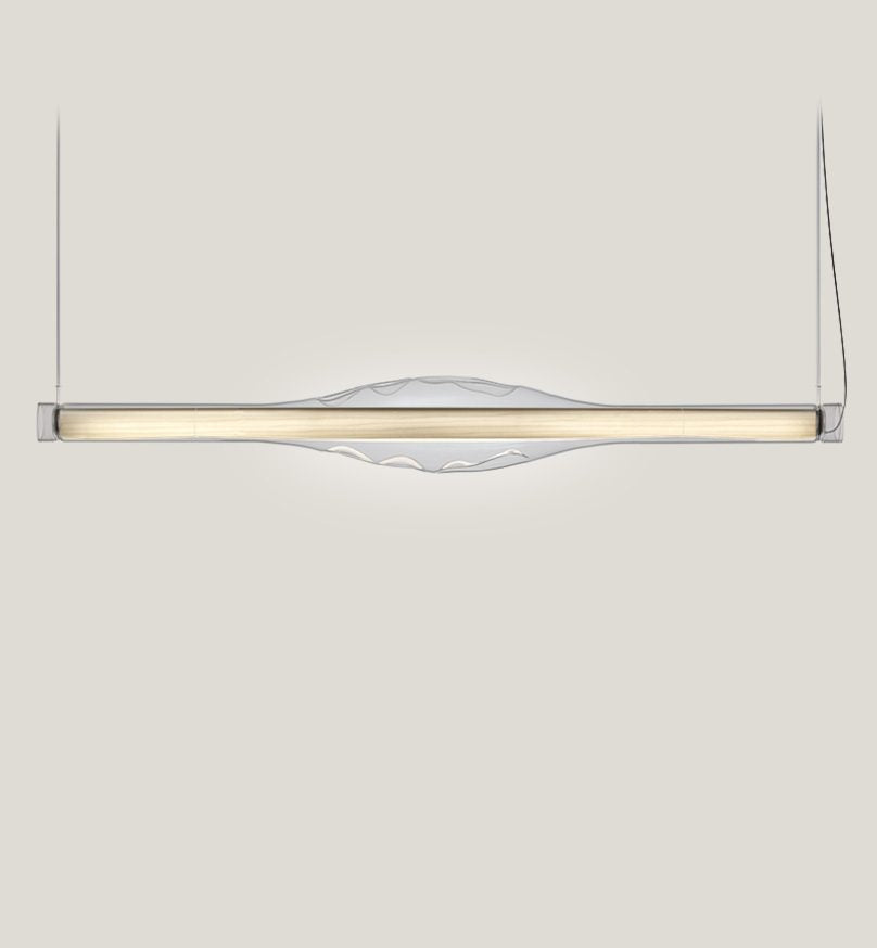 LZF Dune Horizontal Pendelleuchte – Furnier Elfenbeinweiß