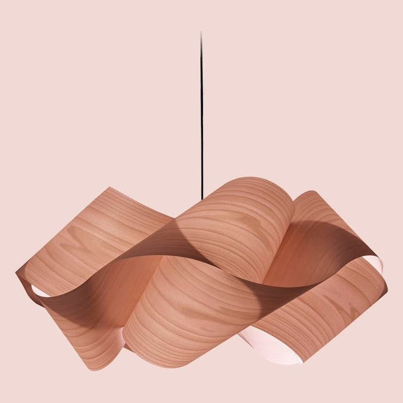 LZF Swirl Pendelleuchte – Furnier Zartrosa