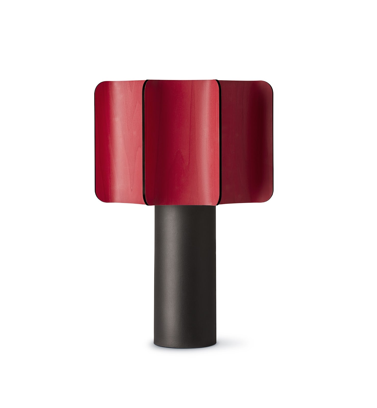 LZF Kactos Tischleuchte – Furnier Rot, Schwarz