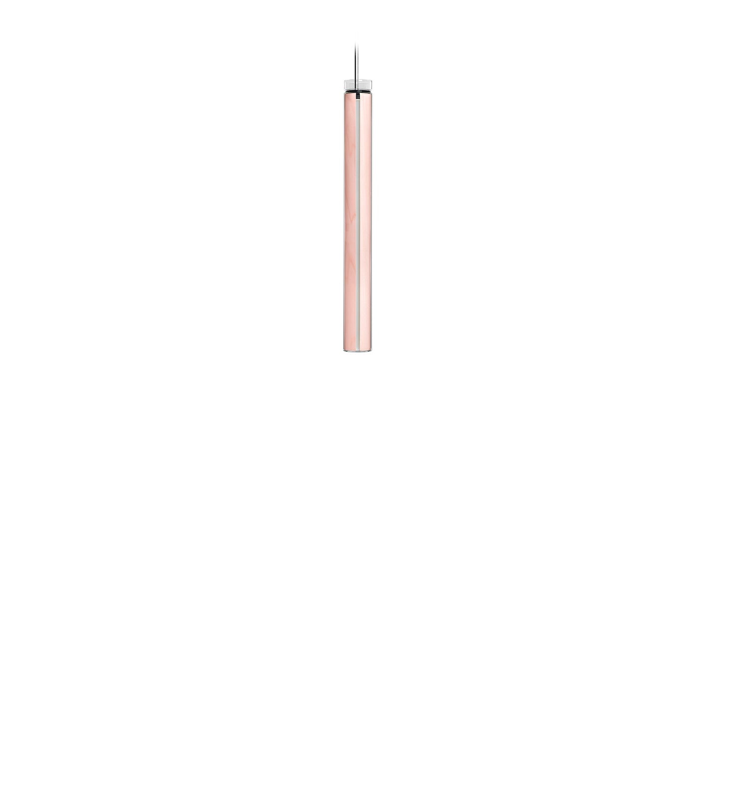 LZF Estela Vertical Pendelleuchte – Furnier Zartrosa