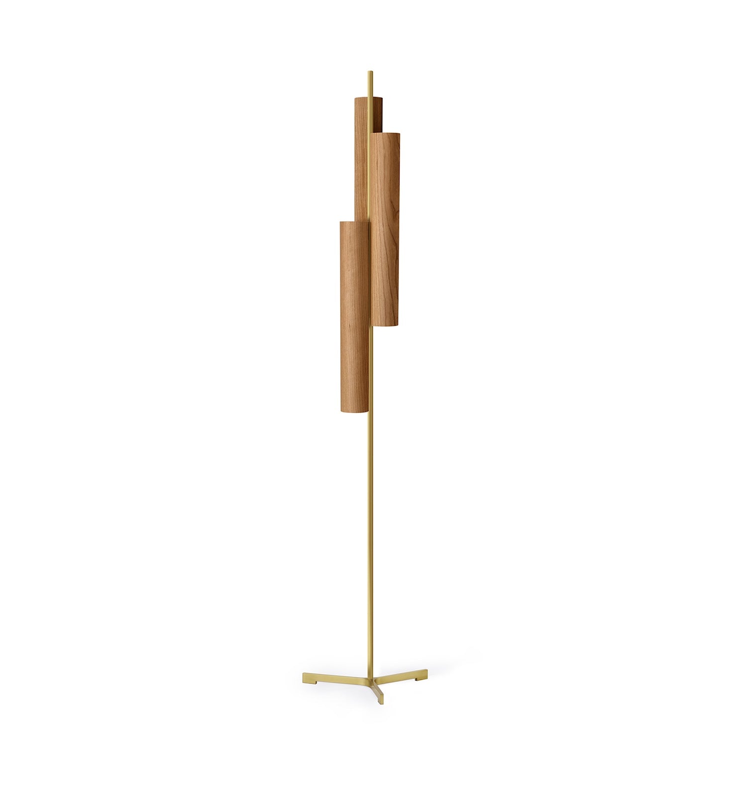 LZF Black Note Triplet Stehleuchte – Furnier Kirsche natur, Gold